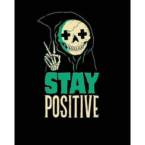 Stay Positive Gold Ornate Wood Framed Art Print with Double Matting by Buxton, Michael