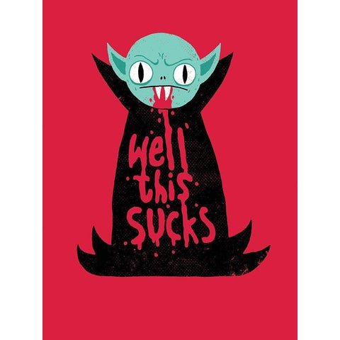 Well This Sucks Black Modern Wood Framed Art Print by Buxton, Michael