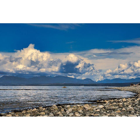 View From The Beach White Modern Wood Framed Art Print by Burdick, Chuck