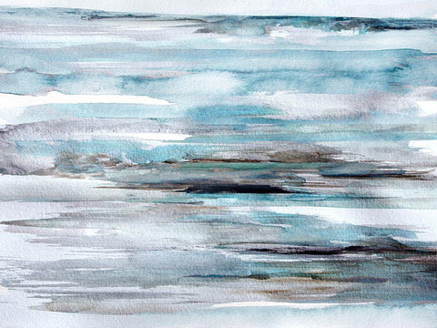 Nordic Skies Black Ornate Wood Framed Art Print with Double Matting by Bainbridge, Hope