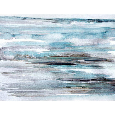 Nordic Skies White Modern Wood Framed Art Print by Bainbridge, Hope