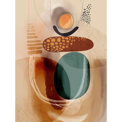 Dunes Black Modern Wood Framed Art Print with Double Matting by Banerjee, Ishita