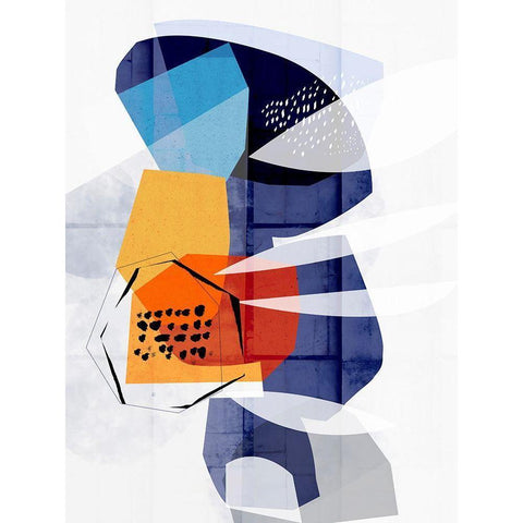 Stratas Black Modern Wood Framed Art Print by Banerjee, Ishita