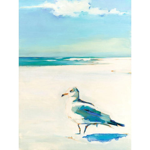 On Watch White Modern Wood Framed Art Print by Broaderick, Kathleen