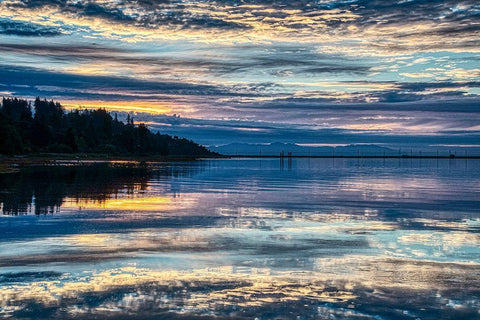 Lavender Morning White Modern Wood Framed Art Print with Double Matting by Burdick, Chuck