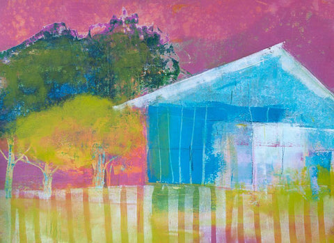 Sunday Afternoon White Modern Wood Framed Art Print with Double Matting by Beer, Pamela K.