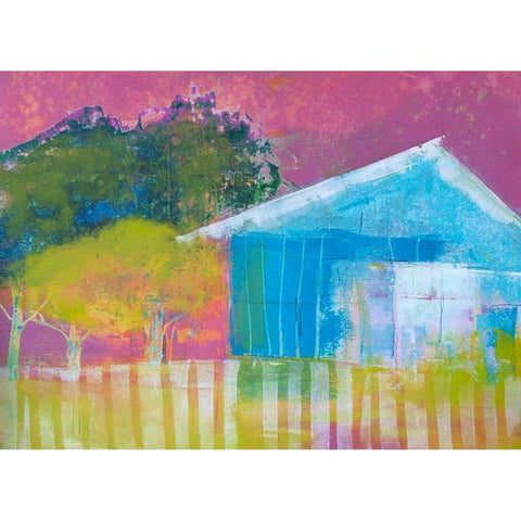 Sunday Afternoon Black Modern Wood Framed Art Print with Double Matting by Beer, Pamela K.