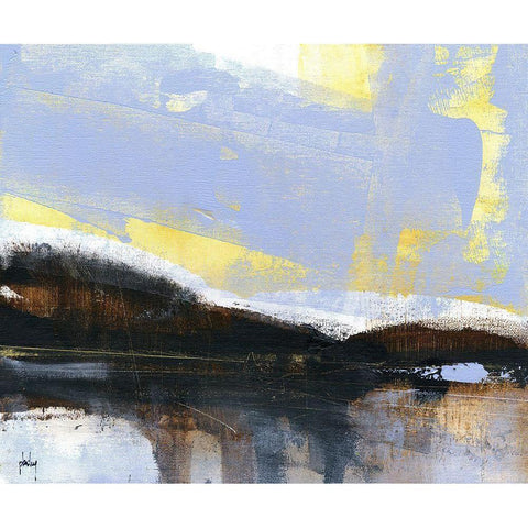 Umber Lake Black Modern Wood Framed Art Print by Bailey, Paul