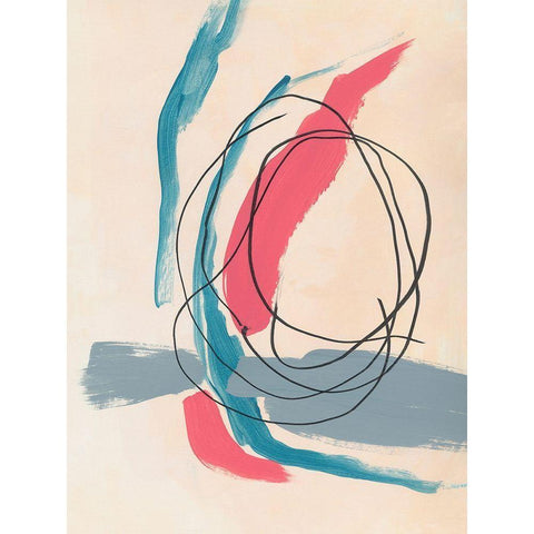 Spiral No. 1 White Modern Wood Framed Art Print by Baker, Bronwyn