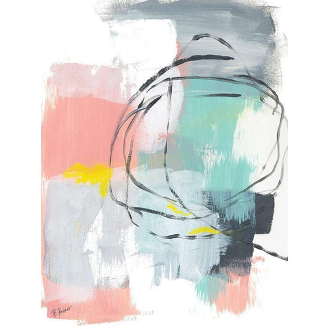 Spiral No. 2 White Modern Wood Framed Art Print by Baker, Bronwyn