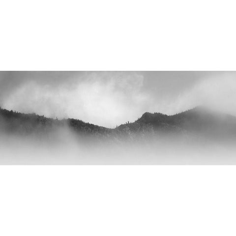 Smoky Mountain Mood Black Modern Wood Framed Art Print with Double Matting by Bell, Nicholas