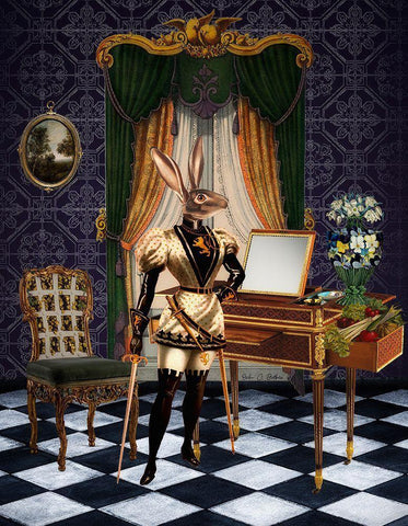 Breakfast Time Black Ornate Wood Framed Art Print with Double Matting by Brothers, Erika C.