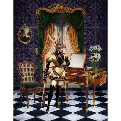 Breakfast Time Black Modern Wood Framed Art Print with Double Matting by Brothers, Erika C.