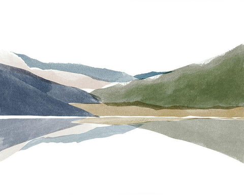 Landscape No. 3 Black Ornate Wood Framed Art Print with Double Matting by Beeh, Katie