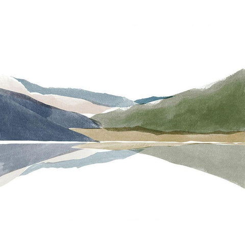Landscape No. 3 White Modern Wood Framed Art Print by Beeh, Katie