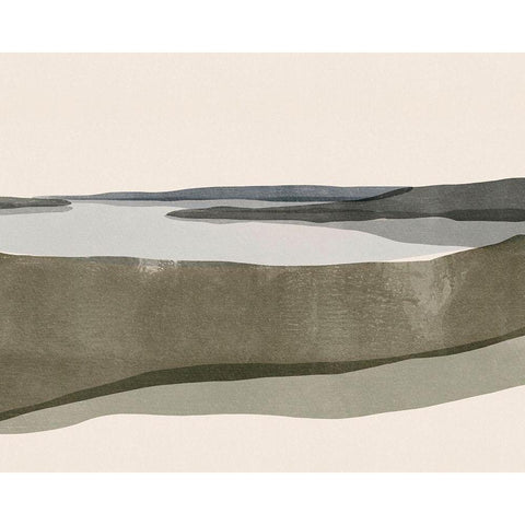 Landscape No. 6 White Modern Wood Framed Art Print by Beeh, Katie