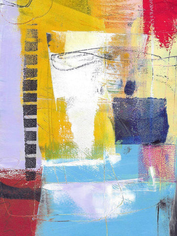 Golden Feature White Modern Wood Framed Art Print with Double Matting by Beer, Pamela K.