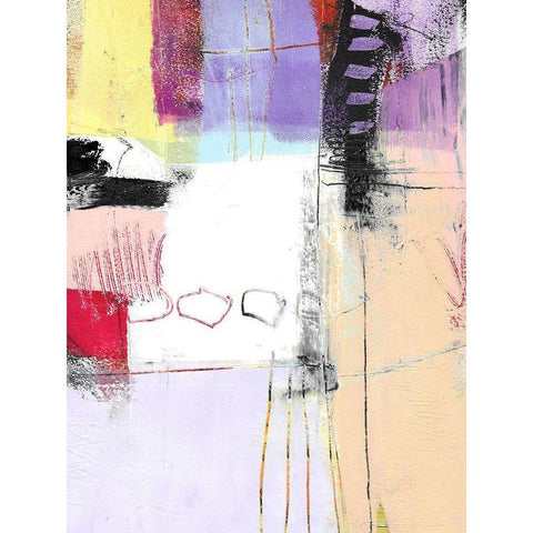 Lavender Feature White Modern Wood Framed Art Print by Beer, Pamela K.