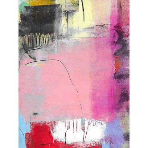 Pink Feature Black Modern Wood Framed Art Print by Beer, Pamela K.
