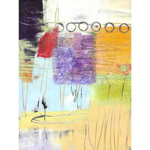 Soft Blue Feature Black Modern Wood Framed Art Print with Double Matting by Beer, Pamela K.