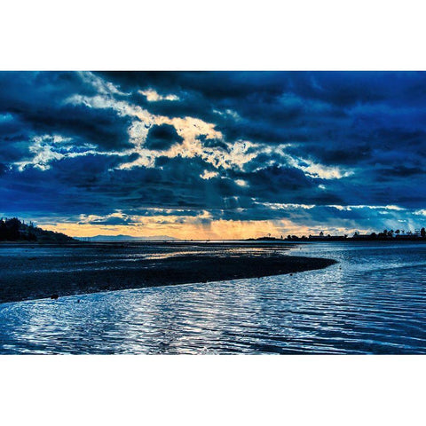 Morning Rays of Light Black Modern Wood Framed Art Print with Double Matting by Burdick, Chuck