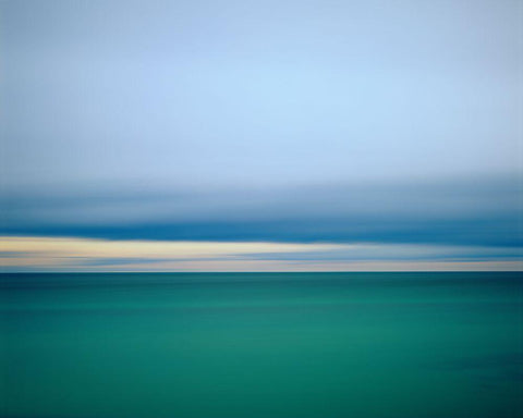Lake Superior Morning White Modern Wood Framed Art Print with Double Matting by Becia, Jim