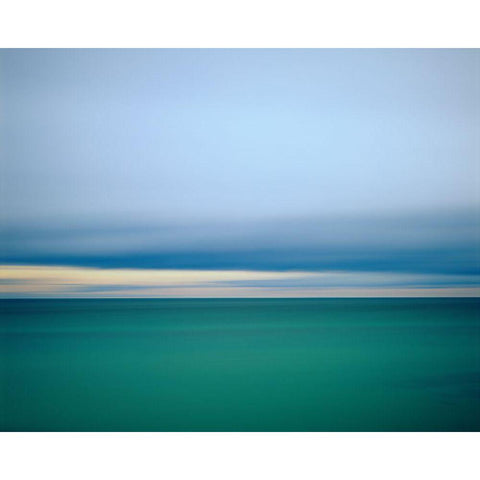 Lake Superior Morning Black Modern Wood Framed Art Print with Double Matting by Becia, Jim
