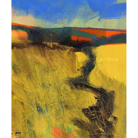 Upland 1 Black Modern Wood Framed Art Print by Bailey, Paul