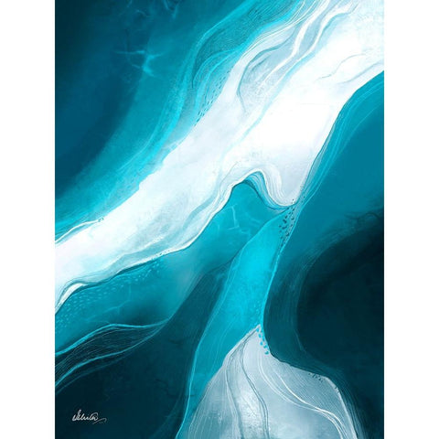 Ethereal Iceberg White Modern Wood Framed Art Print by Banerjee, Ishita