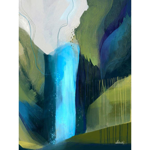 Ethereal Rainforest Black Modern Wood Framed Art Print with Double Matting by Banerjee, Ishita