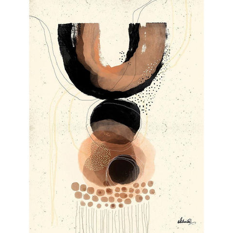 Precarious Gold Ornate Wood Framed Art Print with Double Matting by Banerjee, Ishita