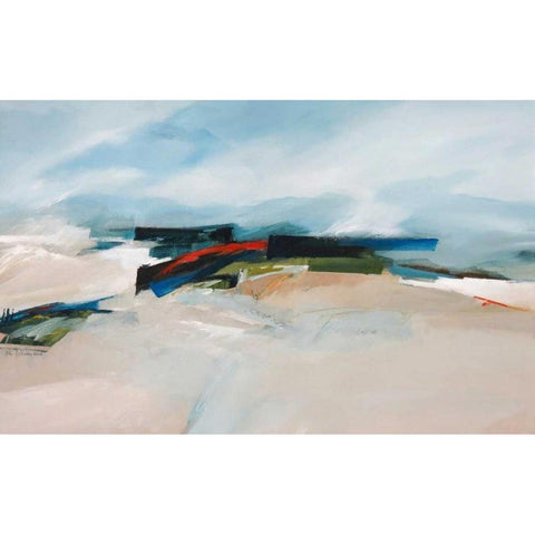 Coastal Barrier IV White Modern Wood Framed Art Print by Crosby, William M.