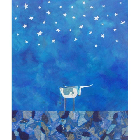 Stars at Night Gold Ornate Wood Framed Art Print with Double Matting by Craig, Casey
