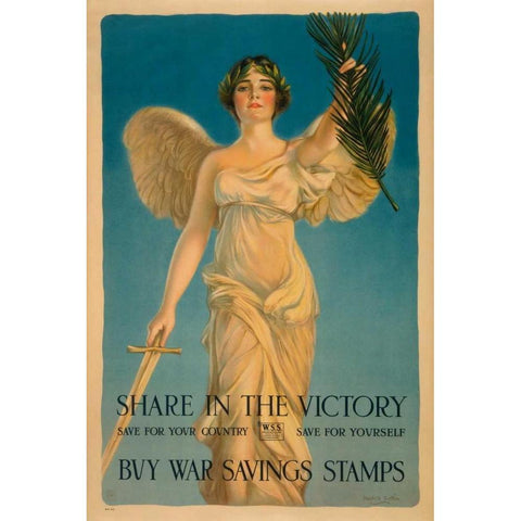 Share in the Victory Black Modern Wood Framed Art Print with Double Matting by Coffin, Haskell