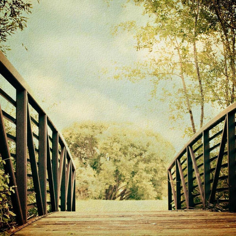 Bridge to Paradise Gold Ornate Wood Framed Art Print with Double Matting by Coomes, Sylvia