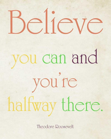 Believe You Can Black Ornate Wood Framed Art Print with Double Matting by Coomes, Sylvia