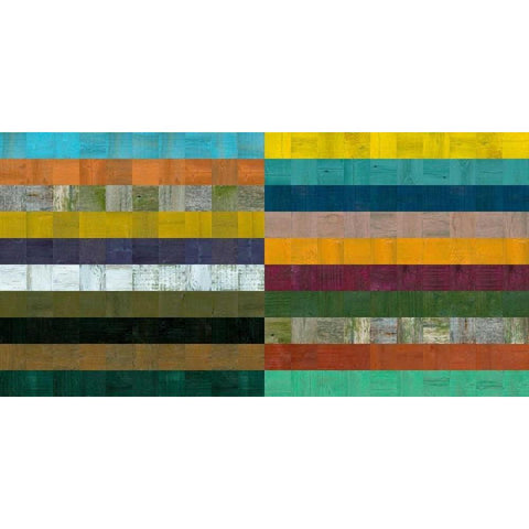 Wooden Abstract VIII White Modern Wood Framed Art Print by Calkins, Michelle