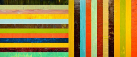 Panel Abstract Ã¢â‚¬â€œ Digital Compilation White Modern Wood Framed Art Print with Double Matting by Calkins, Michelle