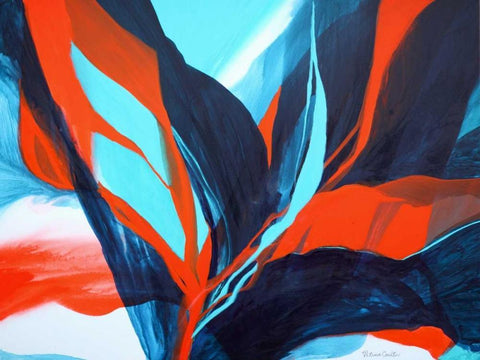 Bird of Paradise White Modern Wood Framed Art Print with Double Matting by Coulter, Patricia