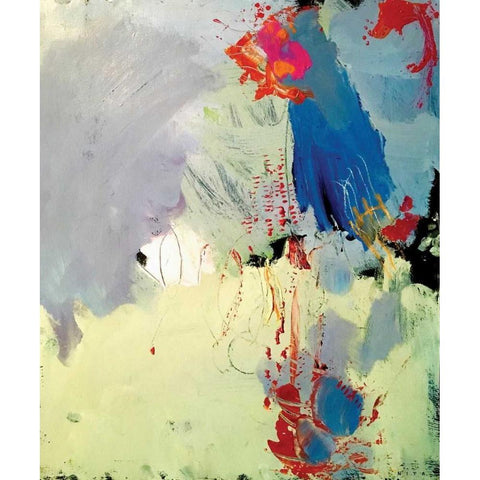 Colors Dance from the Dark Black Modern Wood Framed Art Print by Christine, Niya