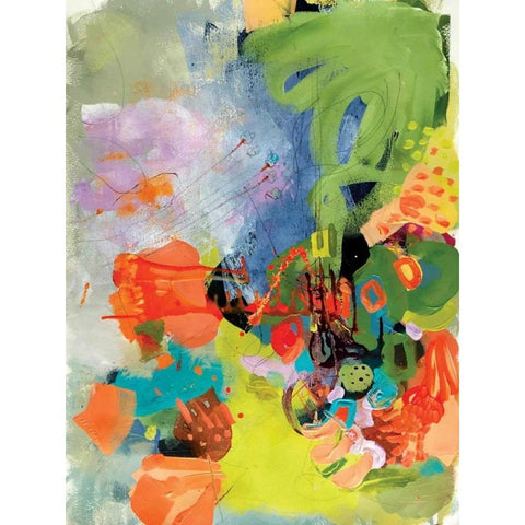 Summer Surprise Black Modern Wood Framed Art Print with Double Matting by Christine, Niya