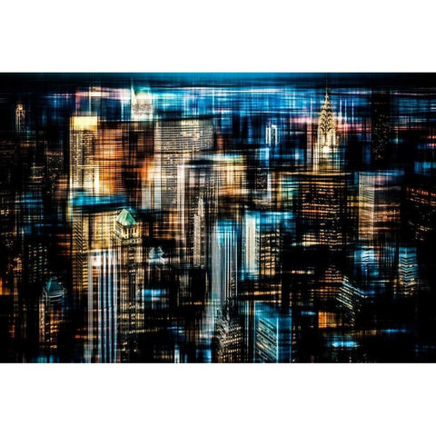 Downtown I White Modern Wood Framed Art Print by Cmarits, Hannes