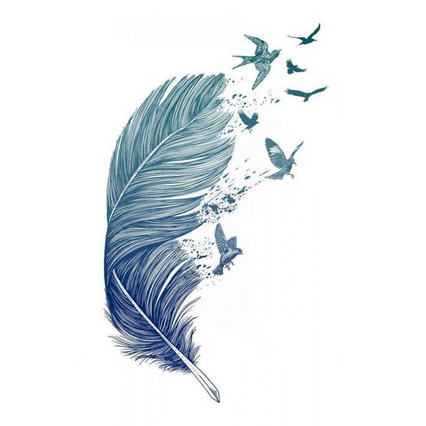 Fly Away Black Modern Wood Framed Art Print with Double Matting by Caldwell, Rachel