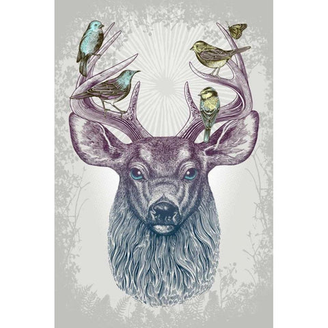 Magic Buck Black Modern Wood Framed Art Print with Double Matting by Caldwell, Rachel