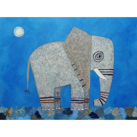 Everything Else Is Irrelephant Black Modern Wood Framed Art Print with Double Matting by Craig, Casey