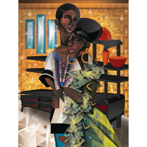 Do You Love What You Feel? Black Modern Wood Framed Art Print with Double Matting by Campbell, Jaleel