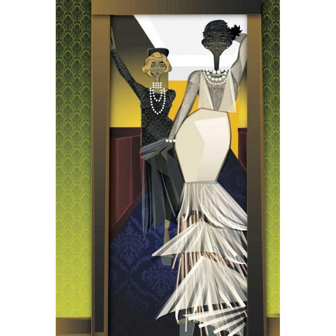 The Girls Black Modern Wood Framed Art Print with Double Matting by Campbell, Jaleel