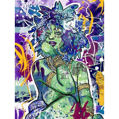 Subira Black Modern Wood Framed Art Print by Copeland, Justin