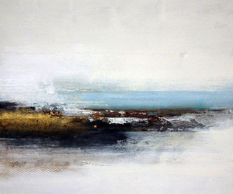 Sea Edge White Modern Wood Framed Art Print with Double Matting by Cordes, Susan