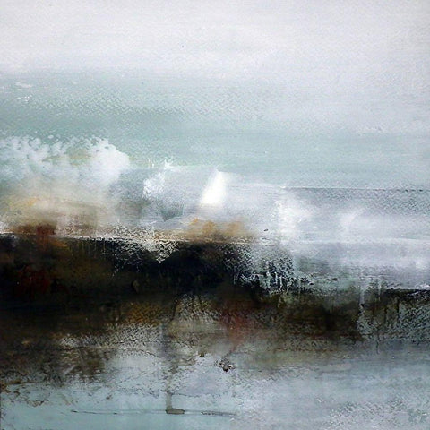 Landfall White Modern Wood Framed Art Print by Cordes, Susan